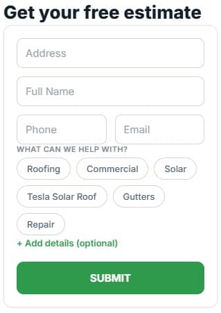 Request a free estimate form preview