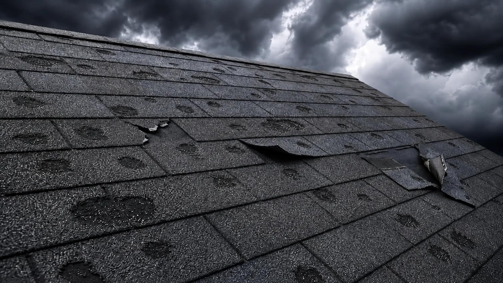 Hail damage on roof